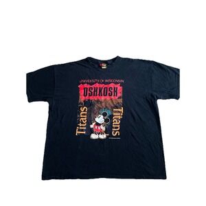 Vintage Mickey Mouse University‎ Of Wisconsin Titans Oshkosh XL Boxy Fit
